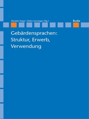 cover image of Gebärdensprachen